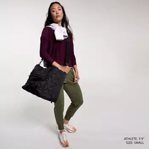 CALIA Women's Luxe Quilted Travel Tote in Black - Picture 11 of 12